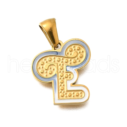 304 Stainless Steel Pendants STAS-K297-01G-E-1