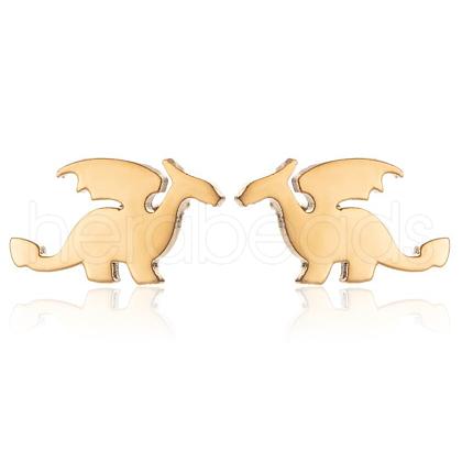 Cute Mini Flying Dragon Animal Earrings for Girls - Stainless Steel. ST7731318-1