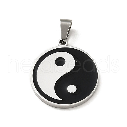 304 Stainless Steel Enamel Pendants STAS-E058-08P-1