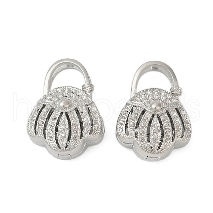 Brass Pendant Rhinestone Settings KK-G532-19P-1