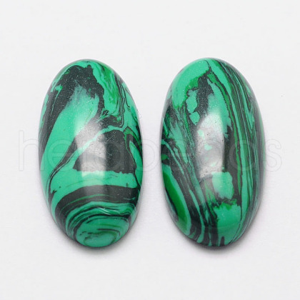 Dyed Oval Malachite Cabochons G-K020-18x13mm-10-1