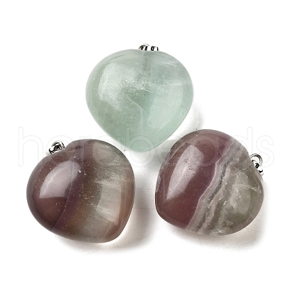 Natural Fluorite Pendants G-C188-03E-1