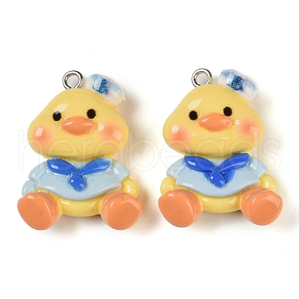 Chick Resin Pendants RESI-U004-03C-1