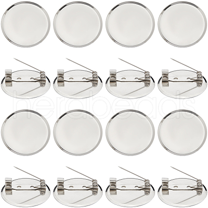 SUNNYCLUE 50Pcs Alloy Blank Brooches FIND-SC0011-79-1