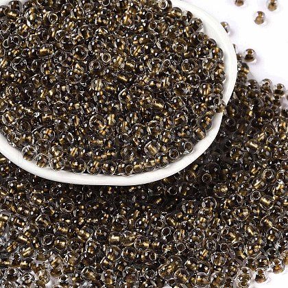 Transparent Inside Colours Glass Seed Beads X1-SEED-A032-04Q-1