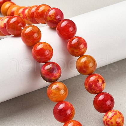 Natural Multi-Color Agate Beads Strands G-A261-B03-14mm-1