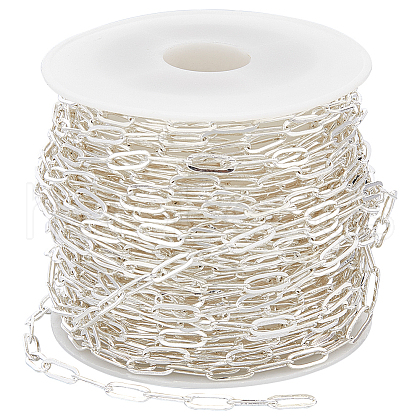 SUNNYCLUE 1 Roll Brass Paperclip Chains CHC-SC0001-06S-1