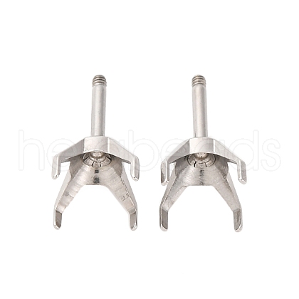 304 Stainless Steel Stud Earring Findings STAS-B091-02C-08P-1