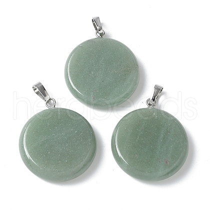 Natural Green Aventurine Pendants G-A259-04P-01-1
