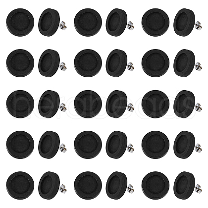 30 Pairs Wood Studs Earring Findings EJEW-DC00002-1