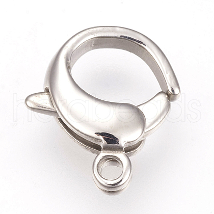 304 Stainless Steel Lobster Claw Clasps STAS-O114-059P-A-1