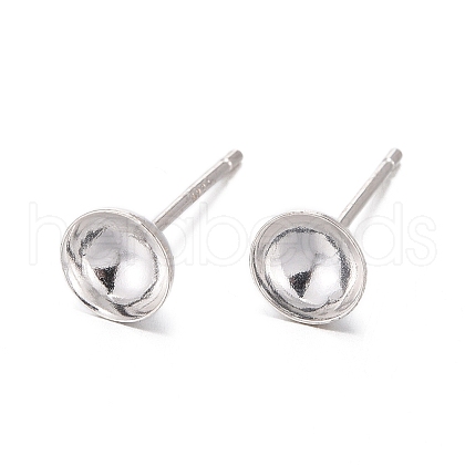 925 Sterling Silver Ear Stud Findings STER-K167-043D-S-1