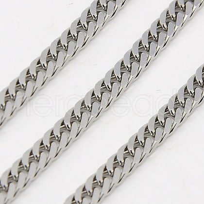 Tarnish Resistant 304 Stainless Steel Double Link Chains CHS-K001-23-3mm-1