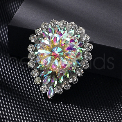 Alloy Crystal AB Rhinestone Brooches JEWB-M046-22-1