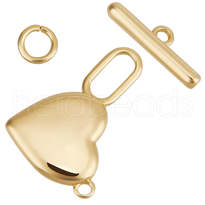 Beebeecraft 10 Sets Brass Toggle Clasps KK-BBC0015-82-1