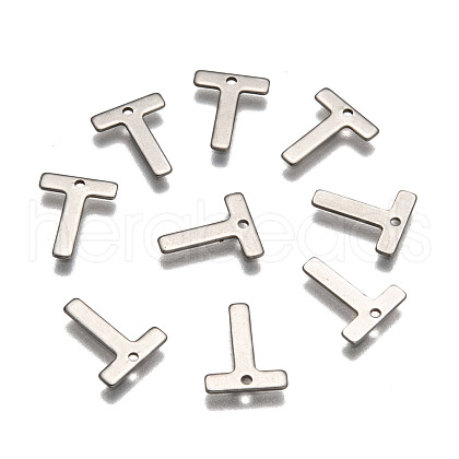 Tarnish Resistant 304 Stainless Steel Letter Charms STAS-O072-T-1