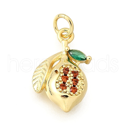 Brass Micro Pave Cubic Zirconia Pendants KK-F896-03A-G-1