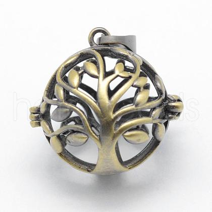 Brass Rack Plating Cage Pendants KK-F722-43AB-RS-1