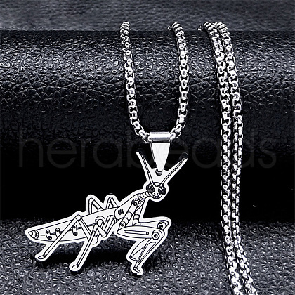304 Stainless Steel Pendant Necklaces NJEW-K283-39P-1