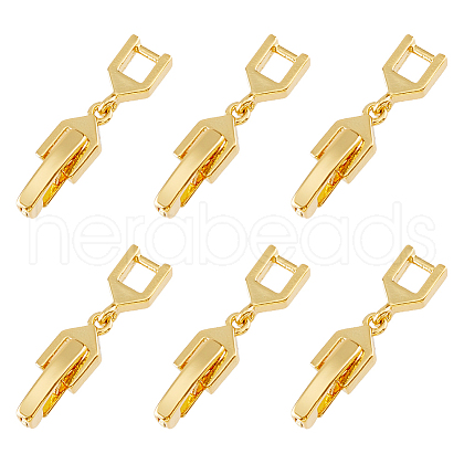 SUPERFINDINGS 6Pcs Brass Fold Over Clasps KK-FH0007-43A-1