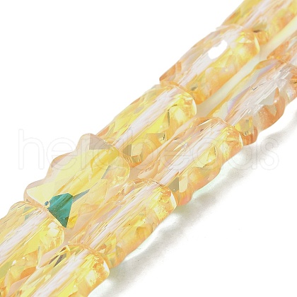 Electroplate Glass Beads Strands EGLA-L045-F-HP02-1