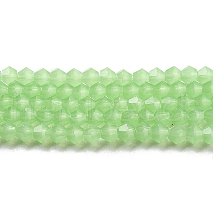 Imitation Jade Glass Beads Strands GLAA-F029-J4mm-01-1