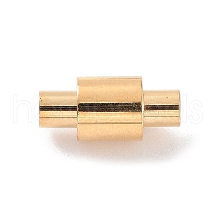 304 Stainless Steel Magnetic Clasps with Glue-in Ends STAS-H187-03G-1