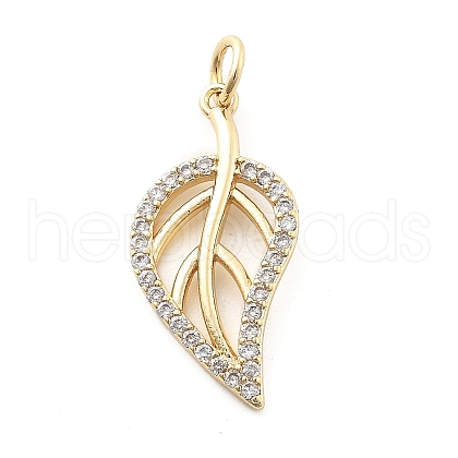 Brass Micro Pave Cubic Zirconia Pendants KK-Q029-02E-G-1