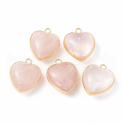 Natural Rose Quartz Pendants G-C005-01G-15-1