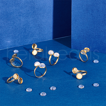 Unicraftale DIY Blank Dome Ring Making Kit DIY-UN0004-06-1