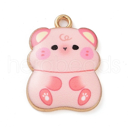 Rack Plating Alloy Enamel Pendants FIND-Q099-13G-04-1
