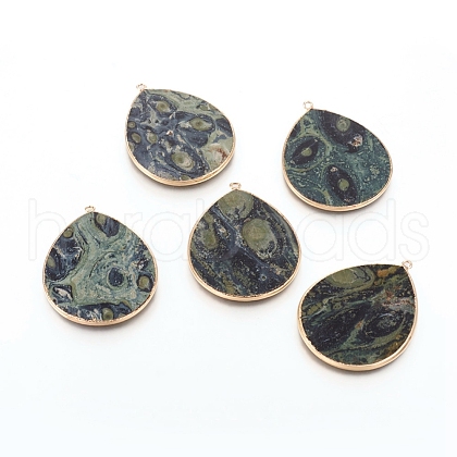 Natural Kambaba Jasper Pendants G-E526-01L-1