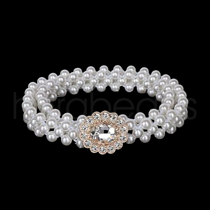 Alloy & Plastic Pearl & Crystal Rhinestone Waist Beads FS-WG4F3BE-06-1