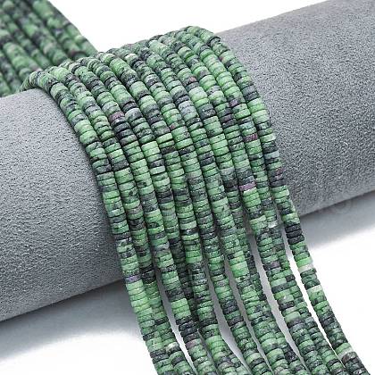 Natural Ruby in Zoisite Beads Strands G-P575-B29-4x1mm-1