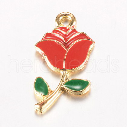 Alloy Enamel Pendants ENAM-S093-10-1