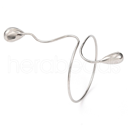 Brass Cuff Bangles for Women BJEW-F477-01P-1