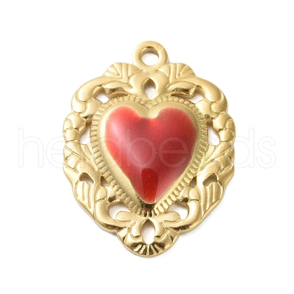 304 Stainless Steel Enamel Pendants STAS-K303-04G-04-1