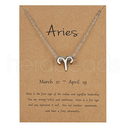 Alloy Constellation Pendant Necklaces WG6F1B2-15-1