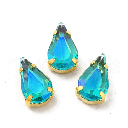 Moonlight Effect Teardrop Sew on Rhinestone GLAA-P055-02A-G02-1