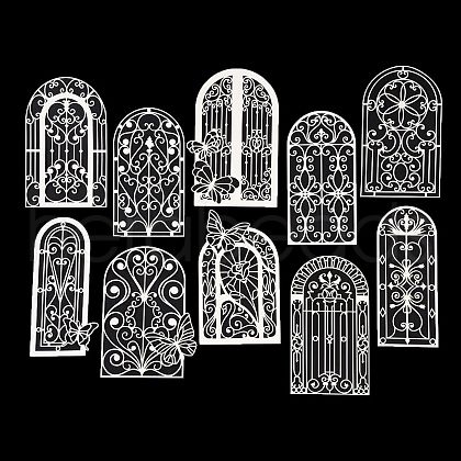 10Pcs 10 Styles Paper Self-Adhesive Stickers STIC-P011-C04-1
