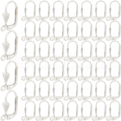 SOFPLATE 200Pcs Brass Leverback Earring Findings KK-SP0001-04P-1
