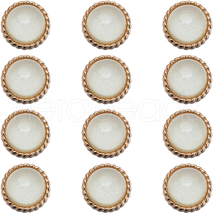 Gorgecraft 12Pcs ABS Plastic Shank Buttons BUTT-GF0003-47B-1