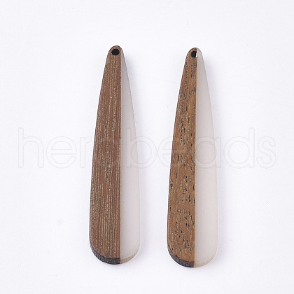 Resin & Walnut Wood Big Pendants RESI-T035-05-1