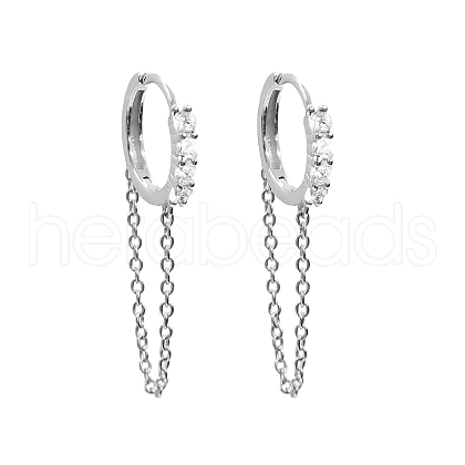 S925 Sterling Silver Circle Hoop Earrings TY5498-2-1