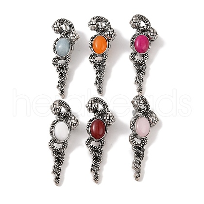 Dyed Natural White Jade Pendants G-A224-03AS-14-1