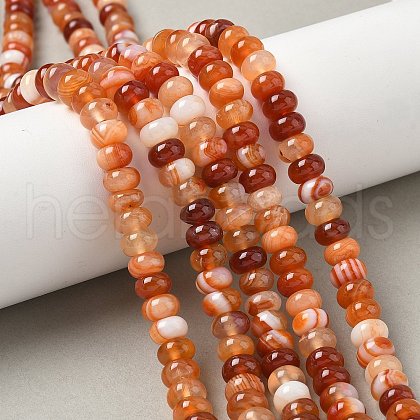 Natural Banded Agate Beads Strands G-F790-I01-01E-1
