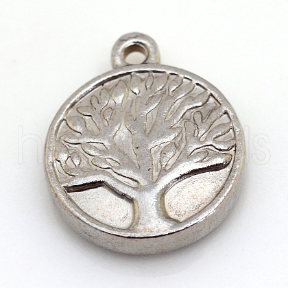 Non-Tarnish 304 Stainless Steel Pendants STAS-S046-28-1