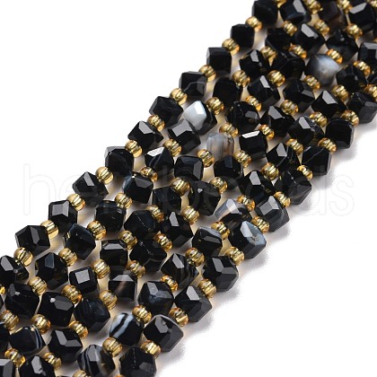 Natural Banded Agate Beads Strands G-P463-47-1