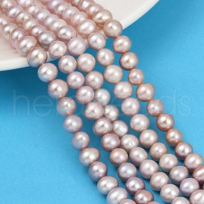 Natural Cultured Freshwater Pearl Beads Strands PEAR-I007-07X-05C-1