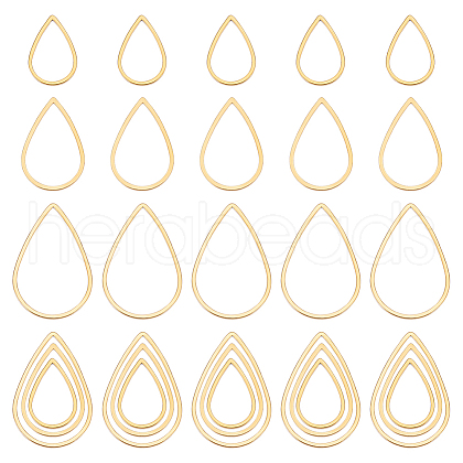 Unicraftale 30Pcs 3 Style 201 Stainless Steel Linking Rings STAS-UN0048-12-1
